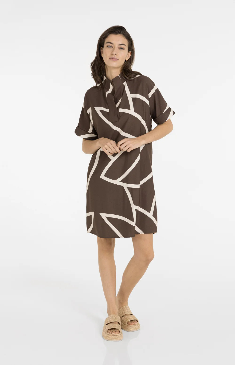Yaya Jurk 01-601210-605 - 912161 Chocolate Martini Brown Dessin