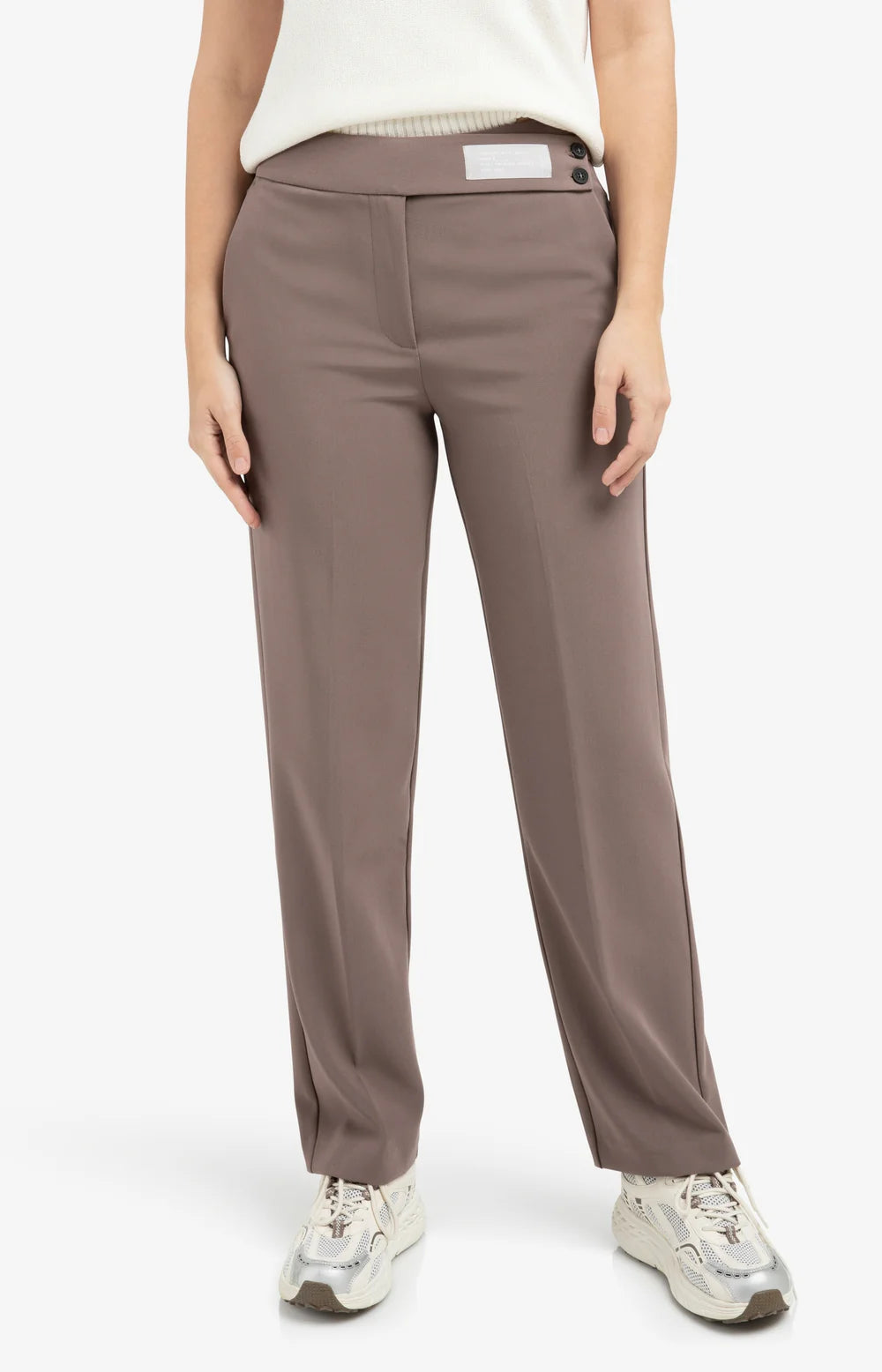 Yaya Pantalon 01-301247-603 - Deep Taupe Brown