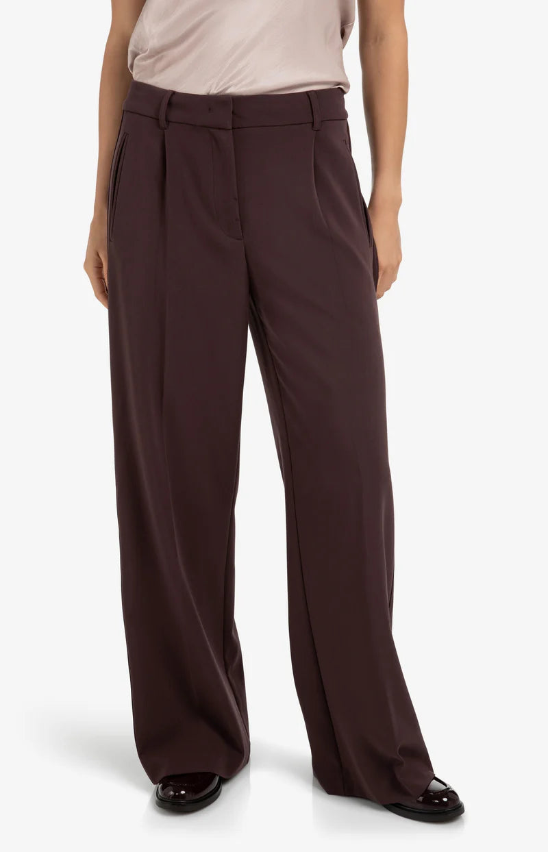 YAYA Pantalon Met Satijnen Zijband 01-301230-511 - 91619 Fudge Purple