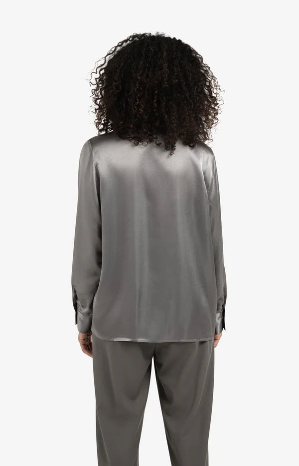 YAYA  Satijnen Blouse 01-701326-510 - 99032 Taupe Grey