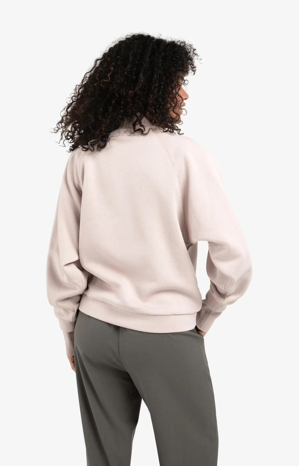 YAYA Sweater Hoge Ribkraag 01-109098-510 - 61509 Shadow Gray Pink