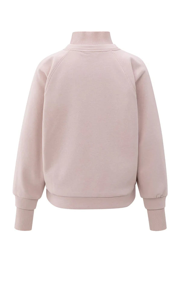 YAYA Sweater Hoge Ribkraag 01-109098-510 - 61509 Shadow Gray Pink