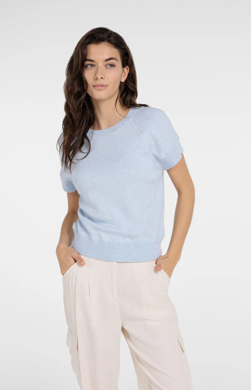 Yaya Sweater Met Korte Mouw 01-000579-604 - 990732 Light Blue Melange