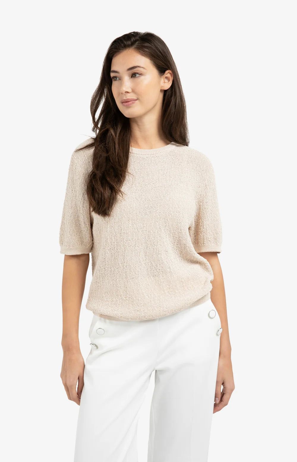 Yaya T-Shirt 01-000564-603 - Desert Beige Dessin