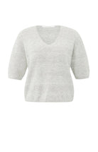 YAYA Trui V-hals 01-000522-510 - 990312 Cloud Grey Melange