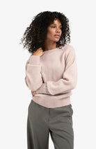 YAYA Zachte Trui Met V-Rug 01-000507-510 - 61509 Shadow Gray Pink
